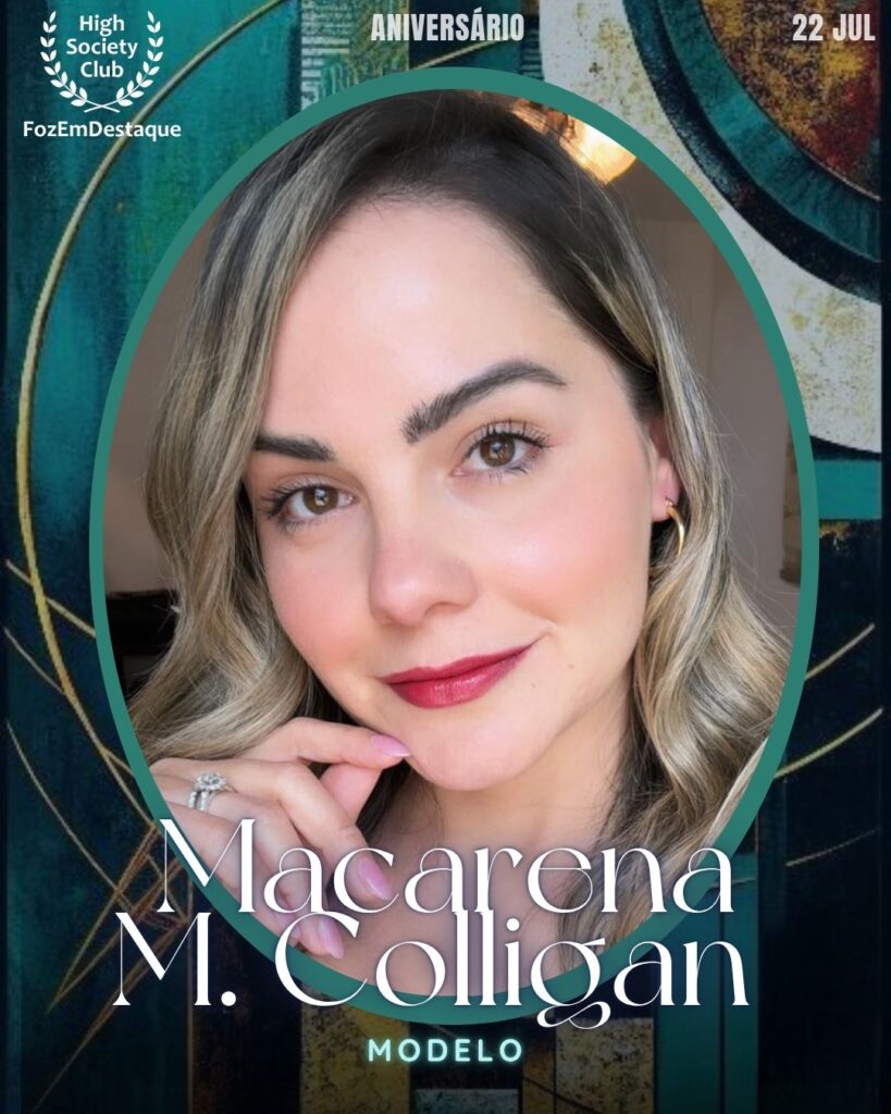 Macarena M. Colligan
Modelo
Argentina, vivendo em Michigan - USA
aniversariantes high society club