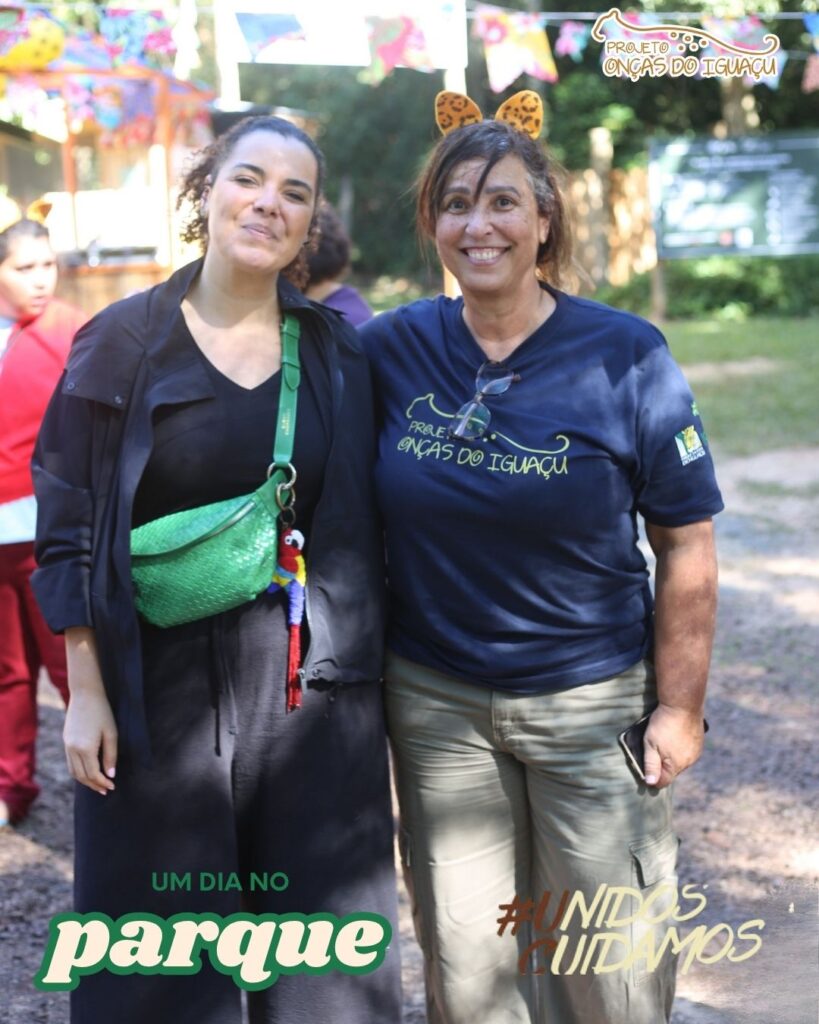 Dia no Parque Foz - Renata Portes, Belmont Cataratas, e Yara Barros, Projeto ONças do Iguaçu.