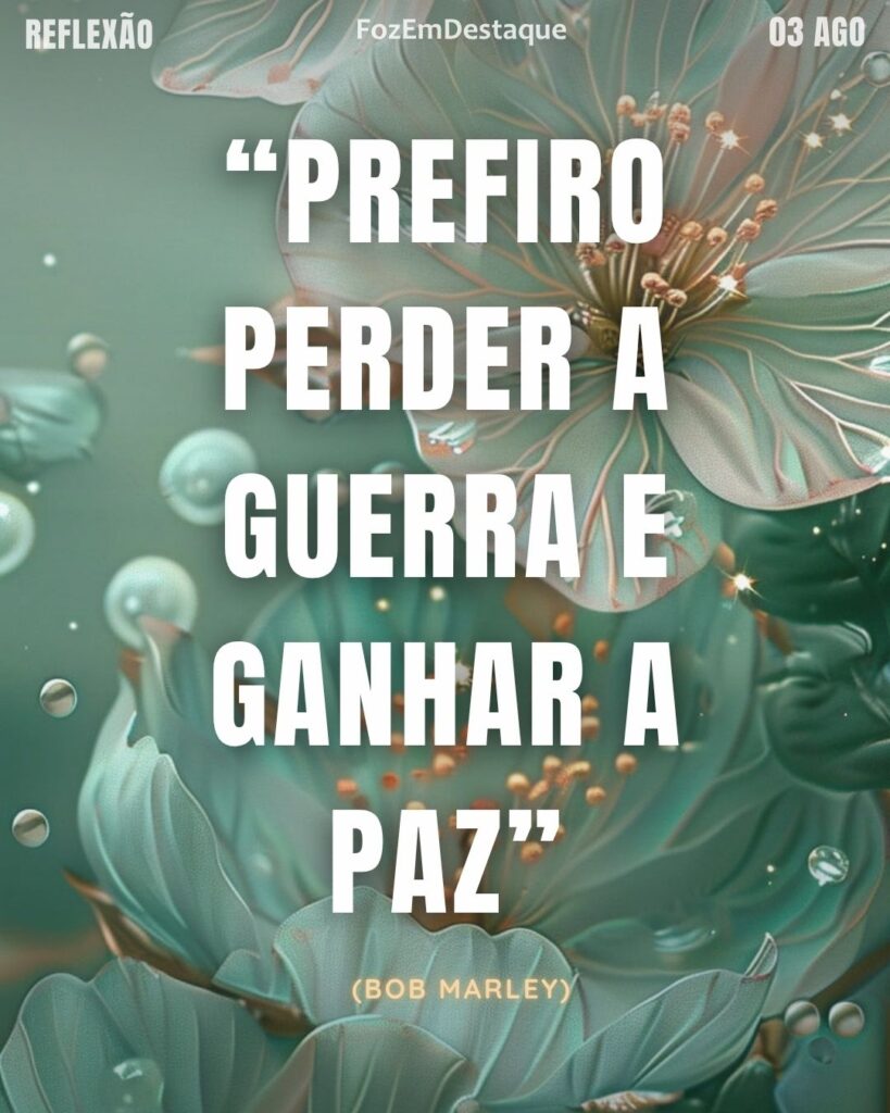 Prefiro Perder a Guerra e Ganhar a Paz: o Poder da Trégua Interior
guerra e paz reflexão diária