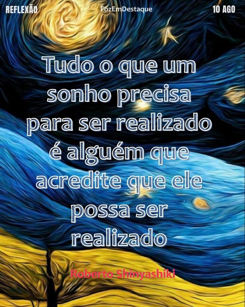 Sonho realizado: a importância de acreditar nos seus projetos
Sonho realizado FozEmDestaque