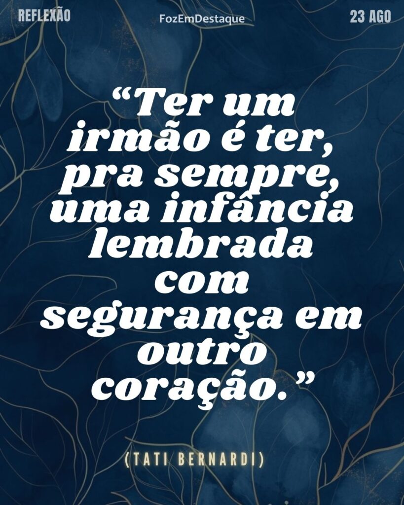 Tati Bernardi irmãos infância