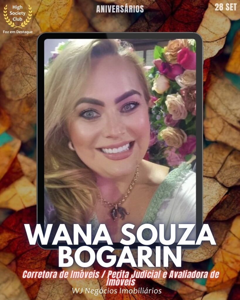 Wana Souza Bogarin
Corretora de Imóveis / Perita Judicial e Avaliadora de Imóveis