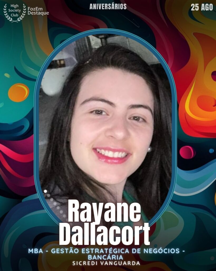 Rayane Dallacort
MBA - Gestão estratégica de negócios - Bancária - Sicredi Vanguarda