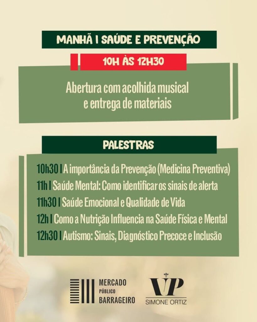 Evento Saúde Mercado Barrageiro
Cluna Vip Simone Ortiz
Itaipu Parquetec