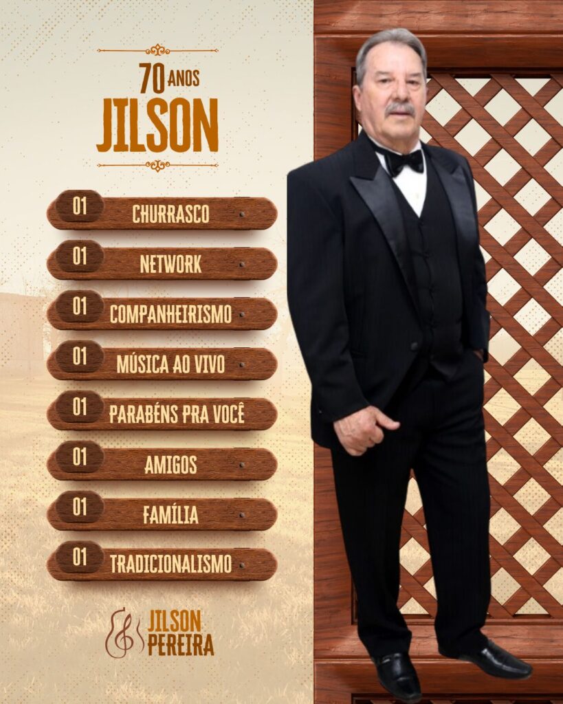 Aniversário Jilson Pereira 70 anos
Jilson José Pereira
Seru Sociedade Recreativa Roda Unida
FozEmDestaque