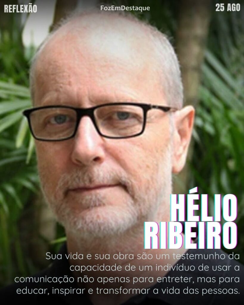 “O trabalho que executa hoje será a base para um destino feliz amanhã." 
(Hélio Ribeiro)]
Hélio Ribeiro Filosofia Trabalho
Reflexão FozEmDestaque