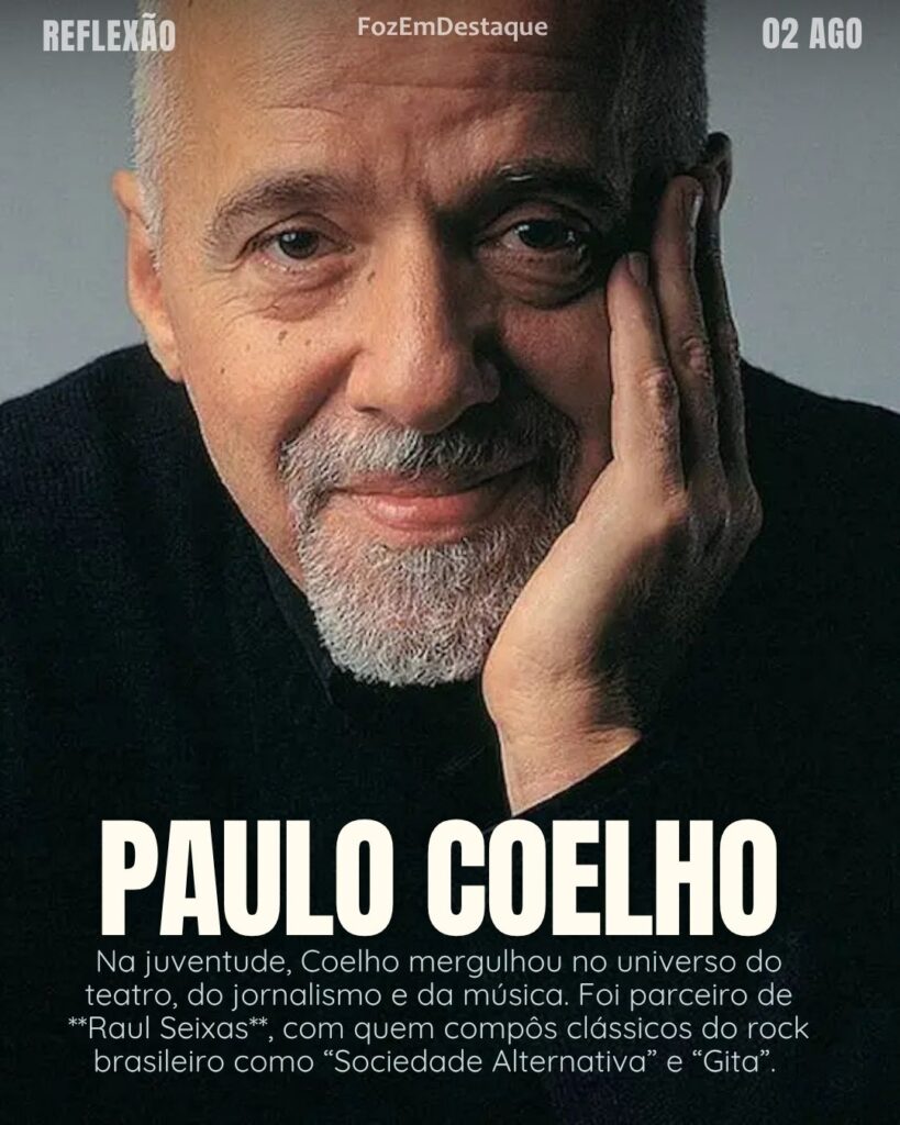 “Imagine uma nova história para sua vida e acredite nela.”
(Paulo Coelho)
Refelexão Diária - FozEmDestaque
nova história de vida