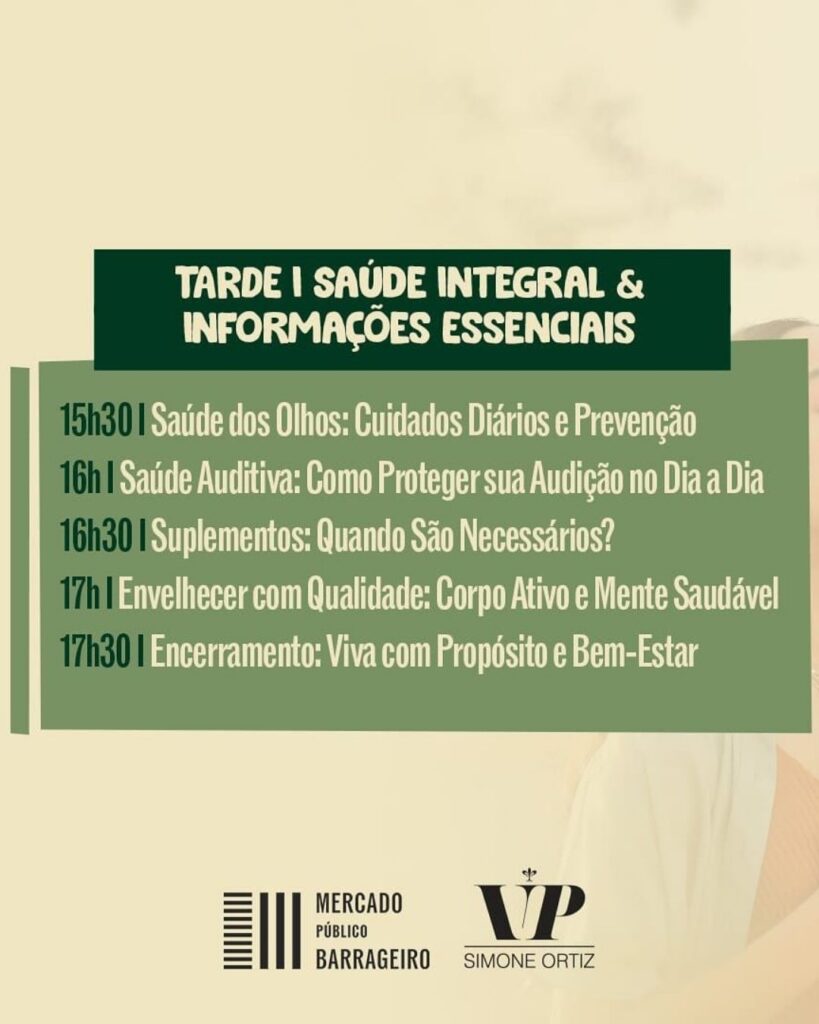 Evento Saúde Mercado Barrageiro
Cluna Vip Simone Ortiz
Itaipu Parquetec
