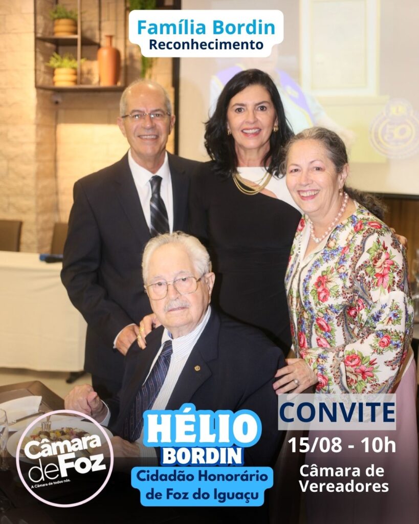 Hélio David Bordin Cidadão de Foz do Iguaçu - Hélio Bordin
Vereador Paulo Debrito
Wolkswagen Paraguaçu
FozEmDestaque
Lions Itaipu 0- Carlos Bordin