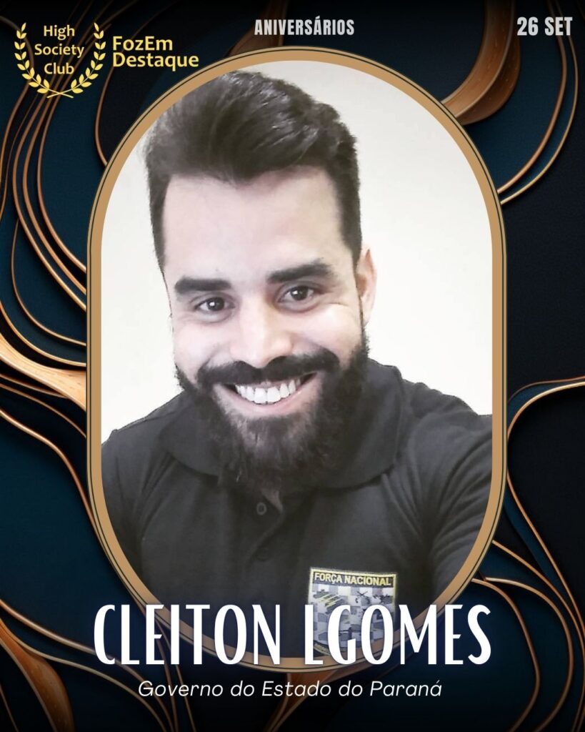 Cleiton LGomes
Governo do Estado do Paraná
Aniversariantes HighSocietyClub hoje


