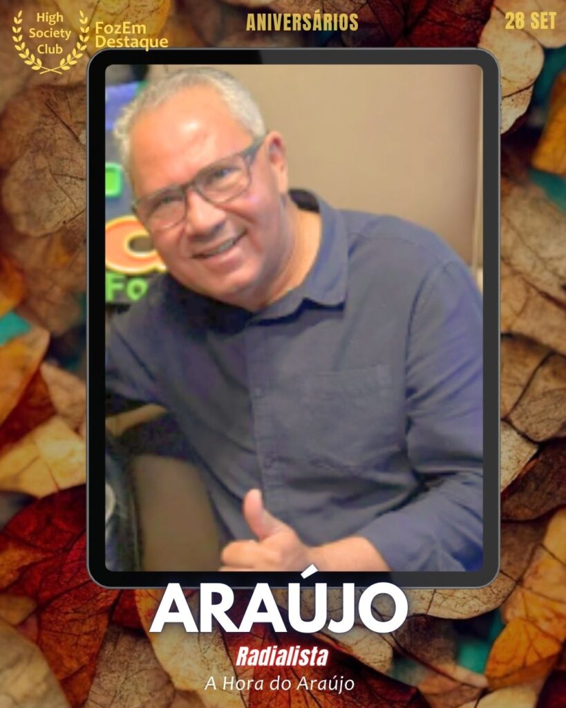  Aniversariantes HighSocietyClub hoje
eventos
Antonio Batista Araujo
Radialista

