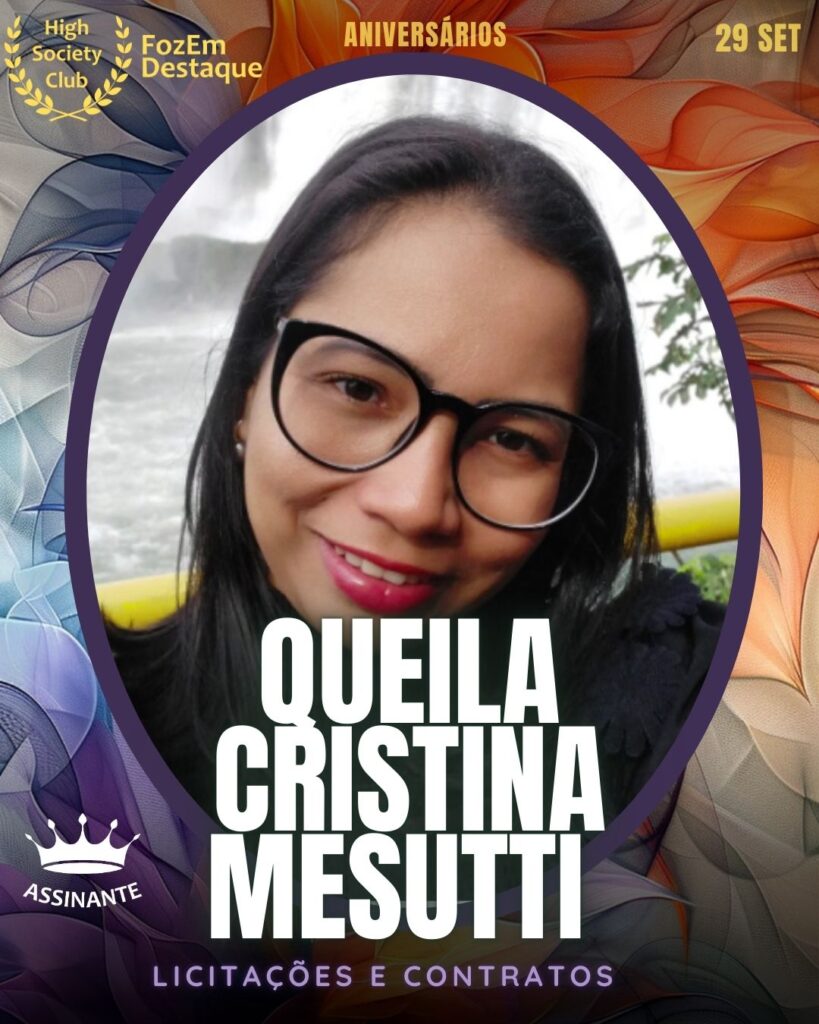 Aniversariantes HighSocietyClub hoje
Queila Cristina Mesutti
Licitações e Contratos