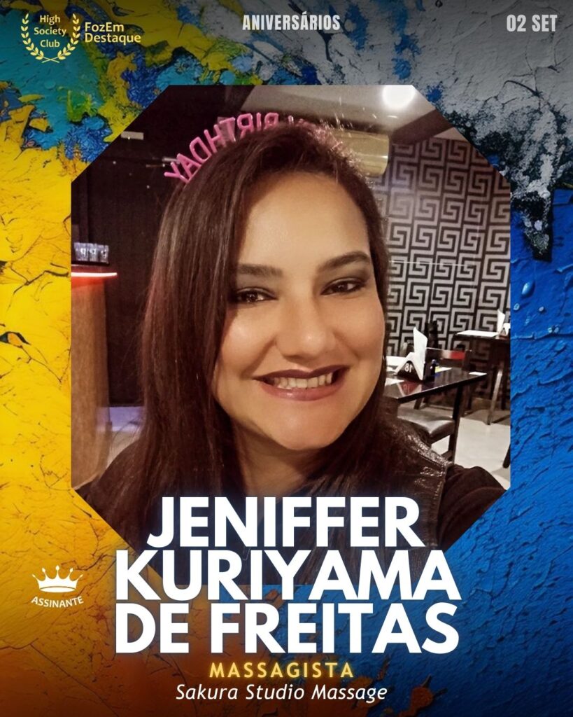 Jeniffer Kuriyama de Freitas
Massagista
