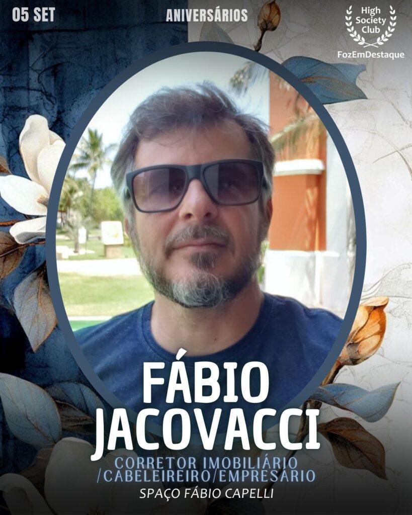 Fábio Jacovacci
Corretor Imobiliário/Empresário
Spaço Fábio Capelli