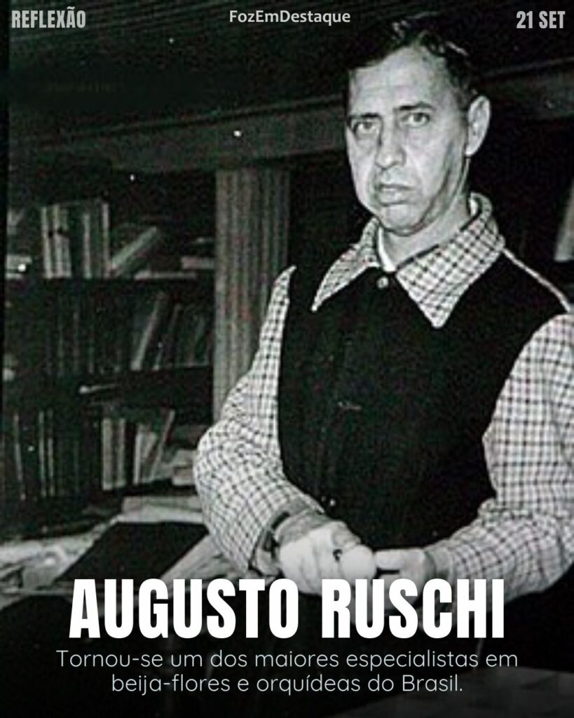 “O segredo de uma vida empolgante não está em descobrir maravilhas, mas em procurá-las”. (Augusto Ruschi)
Procurar maravilhas Reflexão FozEmDestaque: - Augusto Ruschi