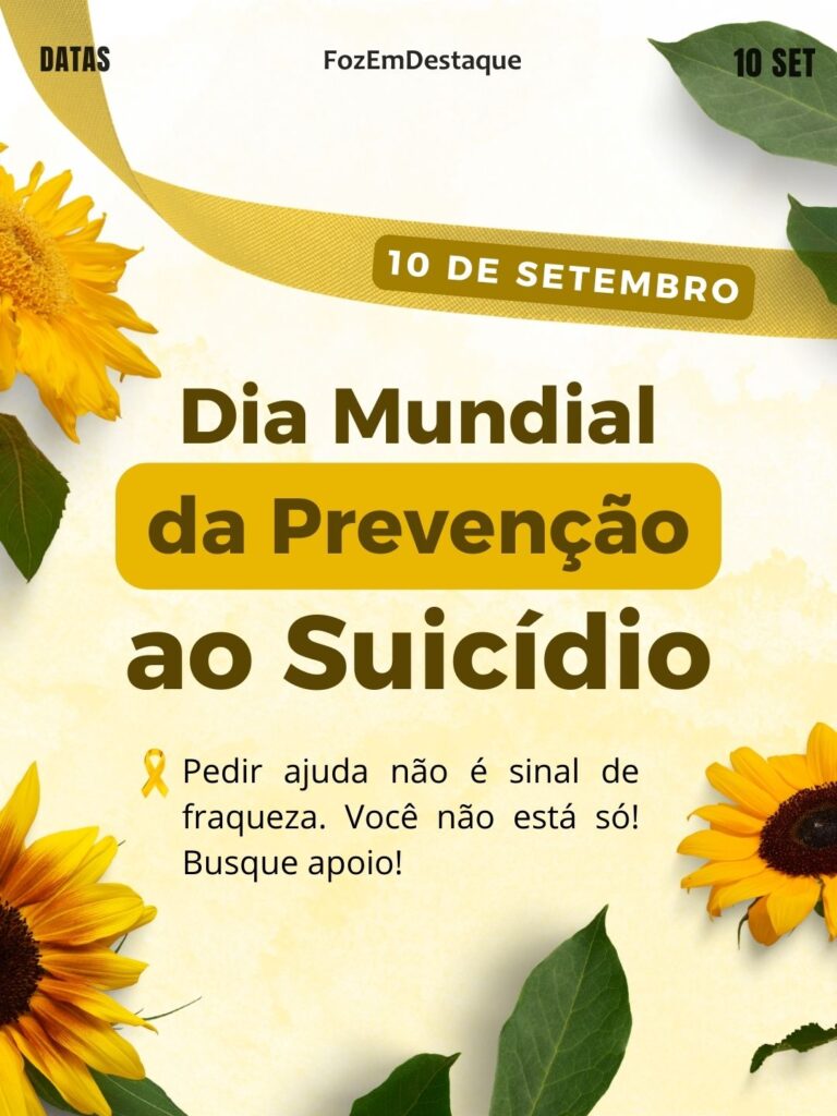 Dia Mundial de Prevenção do Suicídio
datas comemorativas 10 setembro