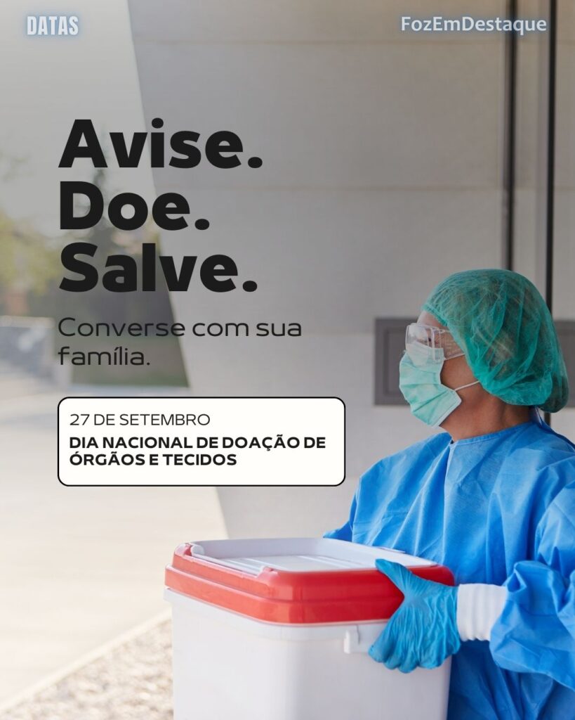 Dia Nacional de Doação de Órgãos
Datas comemorativas de hoje
