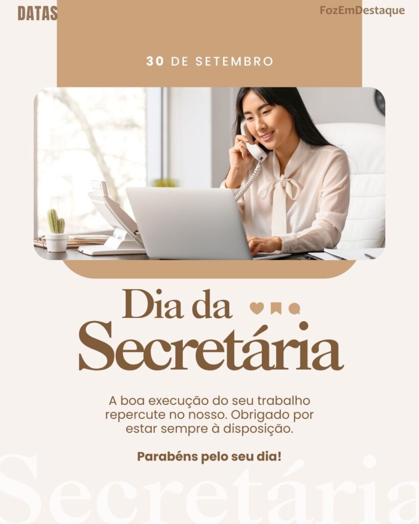 Dia da Secretária
Datas comemorativas 30 setembro