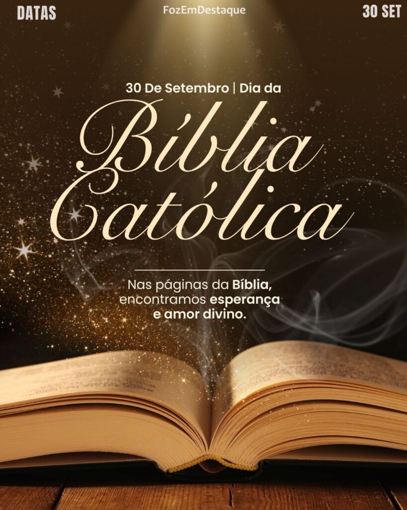Dia da Bíblia Católica
Datas comemorativas 30 setembro