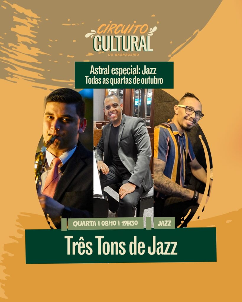Três Tons de Jazz
Agenda Cultural Barrageiro 8/12/10/2025
Maercado Público Barrageiro FozEmDestaque
