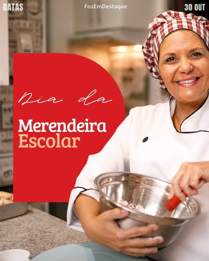 Dia da Merendeira Escolar
Datas 30/10 Profissionais Saúde