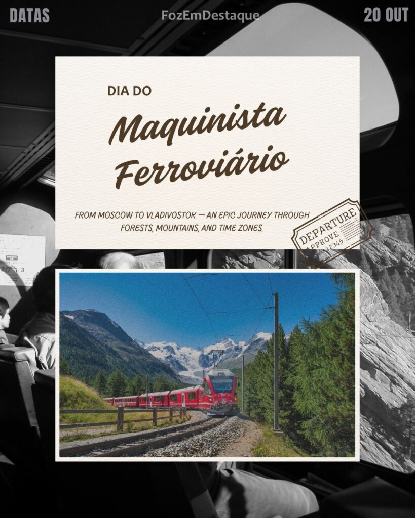 Profissionais essenciais datas globais
Dia do Maquinista Ferroviário