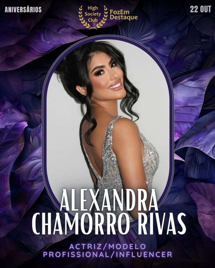 Alexandra Chamorro Rivas
Actriz/Modelo Profissional/Influencer