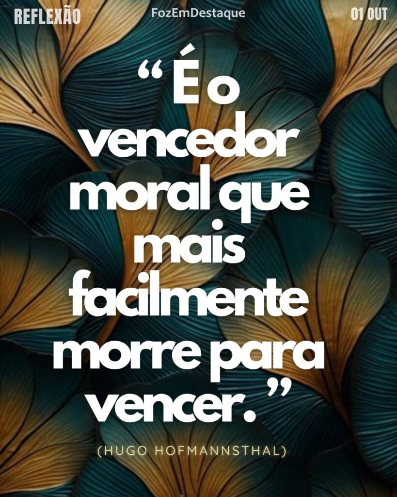 vencedor moral
O vencedor moral e o preço da vitória segundo Hugo Hofmannsthal