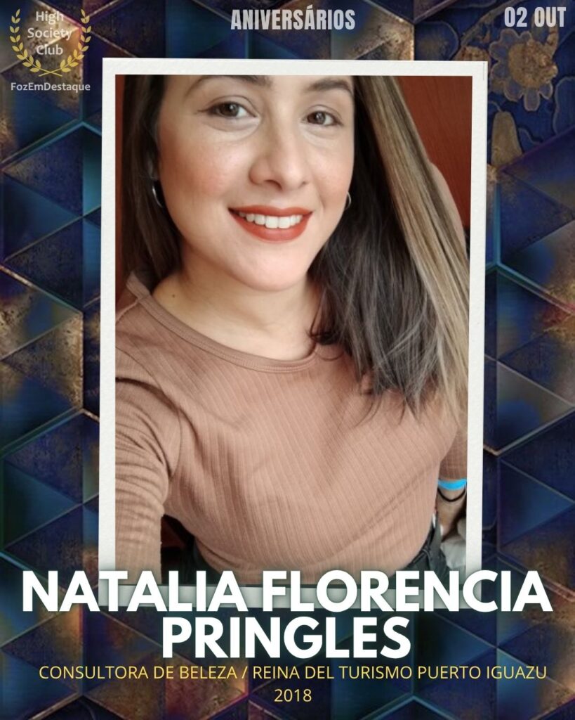 Natalia Florencia Pringles
Consultora de Beleza / Reina del Turismo Puerto Iguazu 2018	