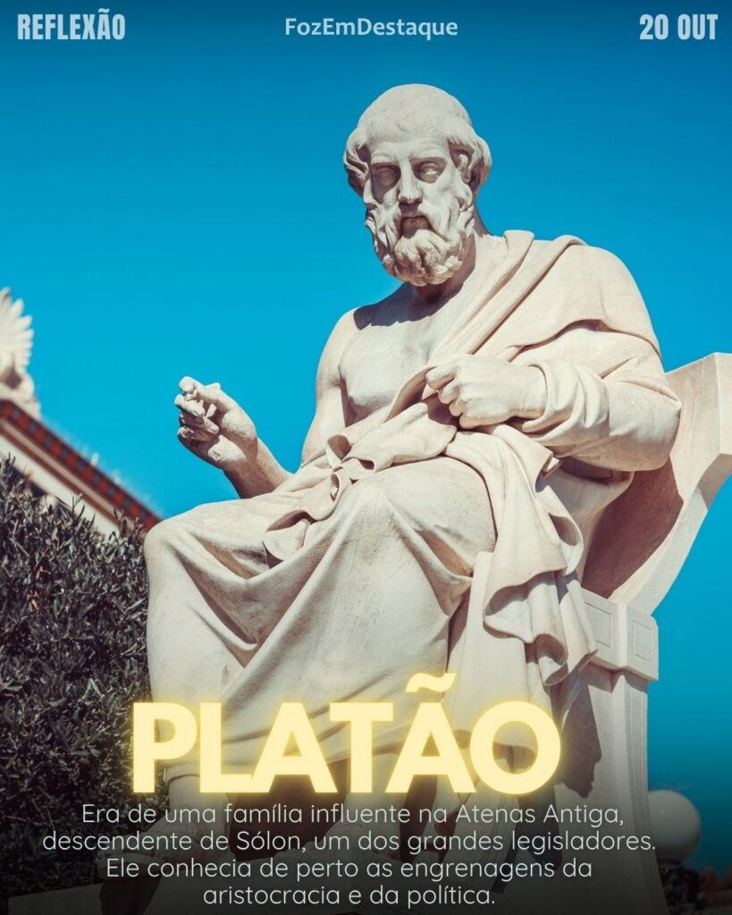 "Não há nada mais vergonhoso do que alguém ser honrado pela fama dos antepassados e não pelo merecimento próprio." (Platão)
Reflexão FozEmDestaque Platão
Mérito Próprio e Honra: A Crítica de Platão à Fama Hereditária