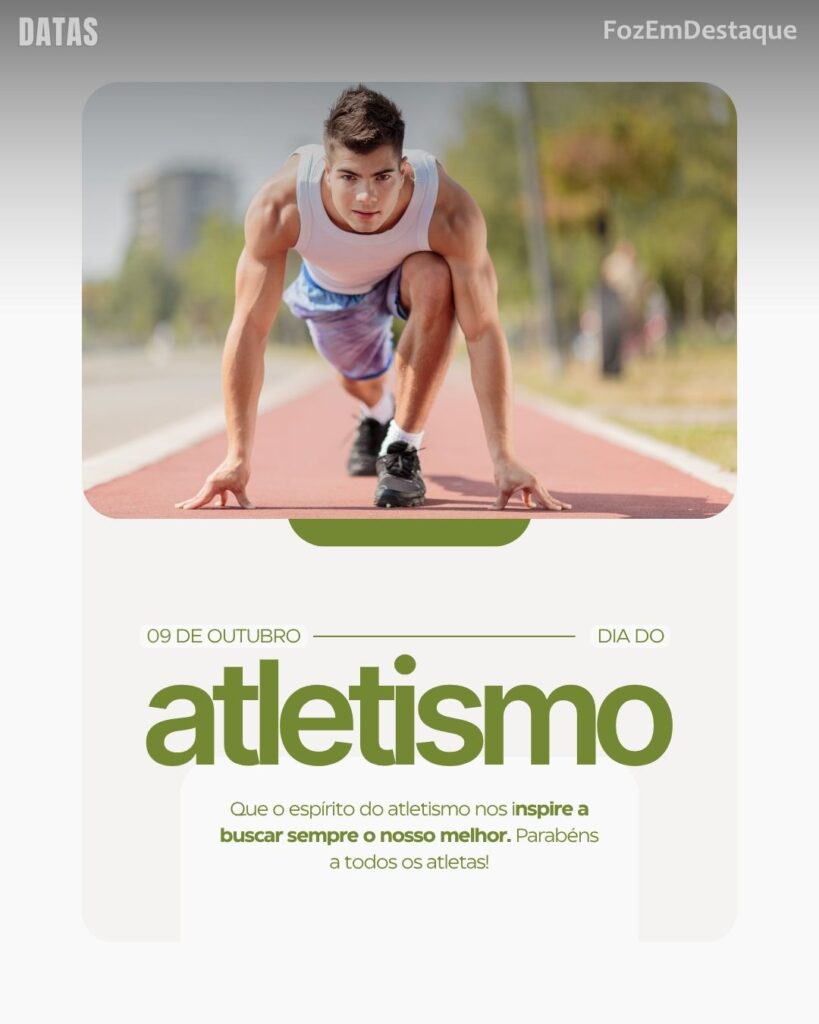 Dia do Atletismo
datas comemorativas 09 outubro