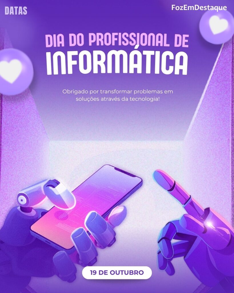 Dia do Profissional de Informática e Tecnologia da Informação
Datas 19 Outubro Comemorativas