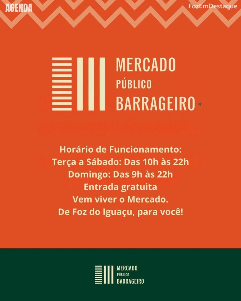 Agenda Mercado 02/05 Outubro
MERCADO PÚBLICO BARRAGEIRO