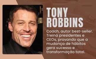 Tony Robbins Rotina Mudança: Faça Diferente, Tenha Diferente REFLEXÃO HORIZONTAL