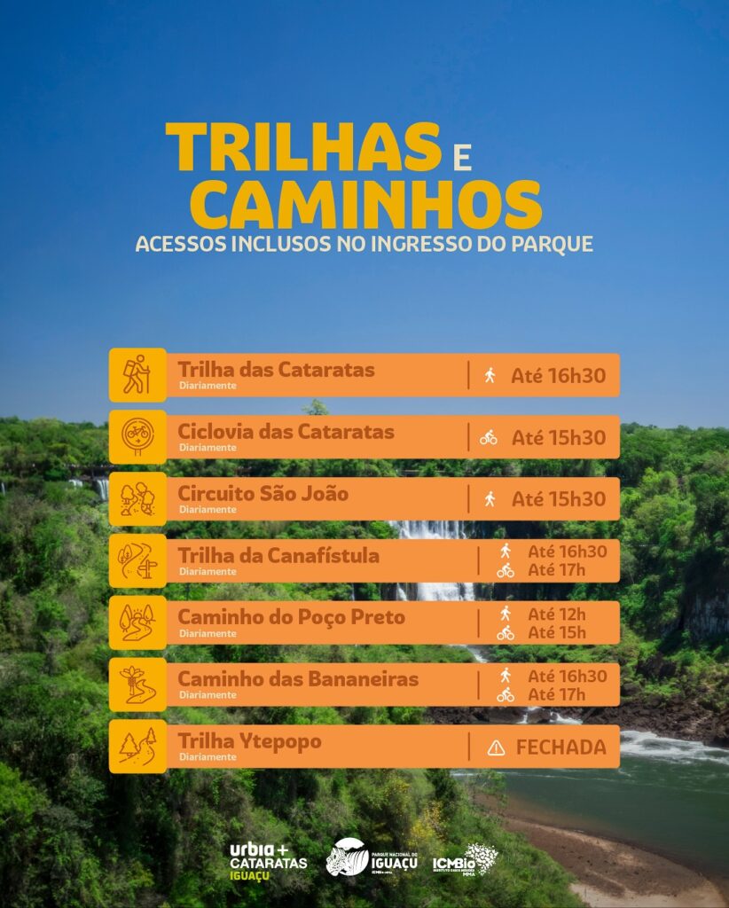 Trilha e Caminhos
Mário Macedo
Urbia Cataratas
Cataratas Day
Clube Quintal de Casa