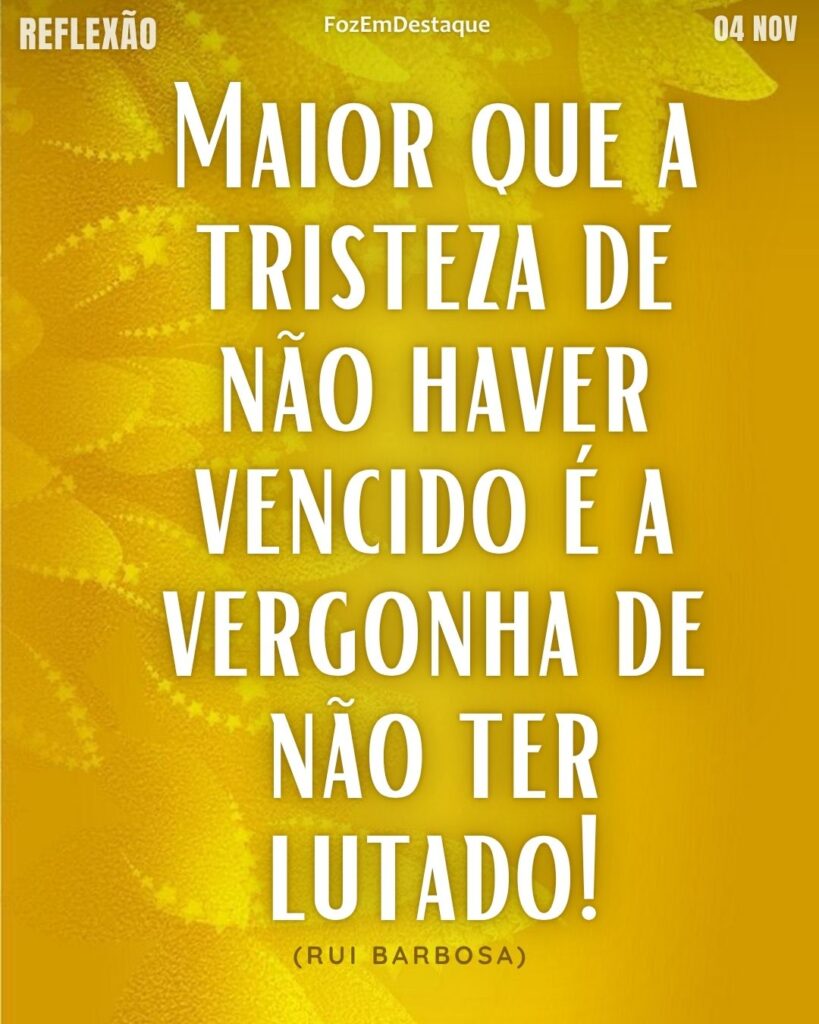 Lutar sempre vergonha não