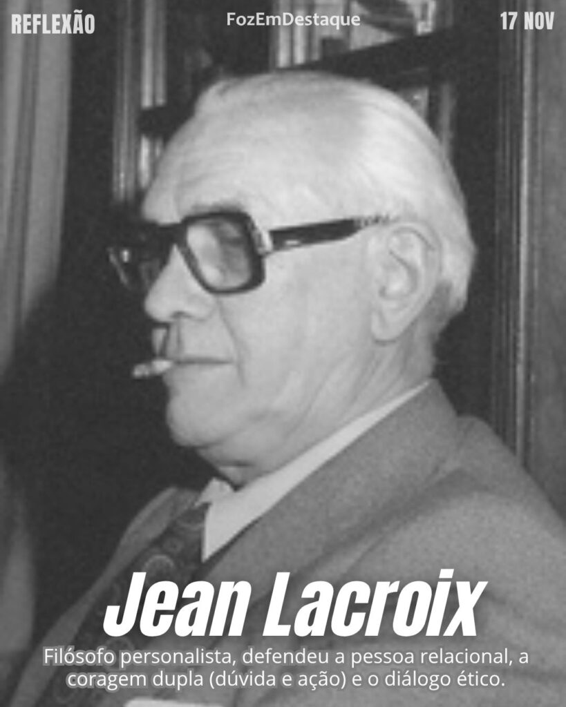 Coragem A coragem, isto é, a dúvida na ordem teórica e a ação na ordem prática. (Jean Lacroix)
Reflexão diaría FozEmDestaque
Coragem Dúvida Ação Prática
