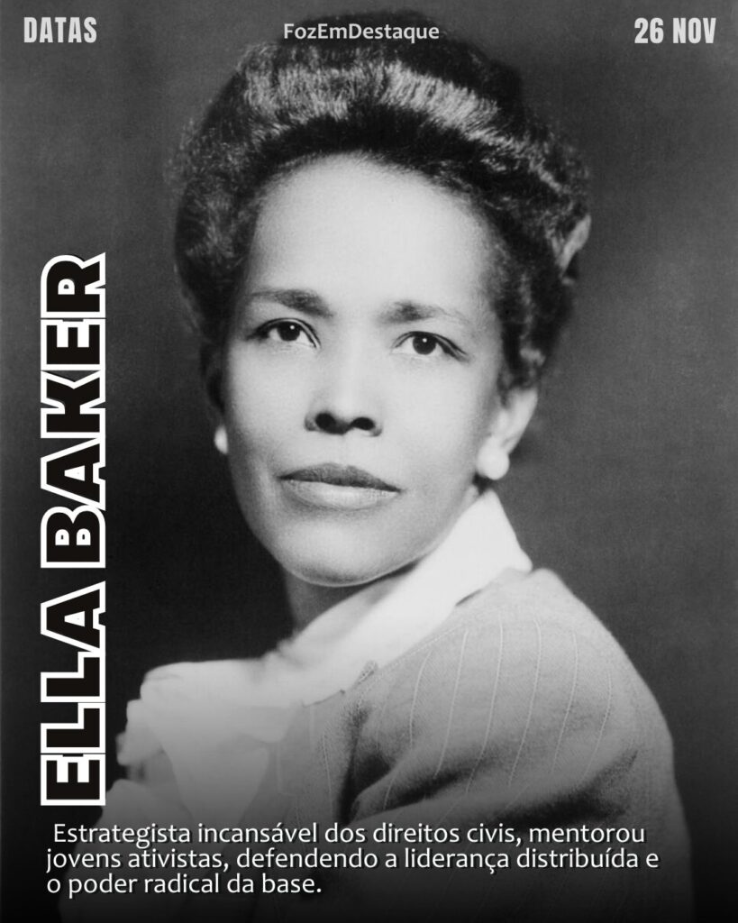 Ação Transformação Ella Baker
"Você tem que agir como se fosse possível transformar radicalmente o mundo. E você tem que fazer isso o tempo todo."
- Ella Baker
Reflexão Diaria FozEmDestaque