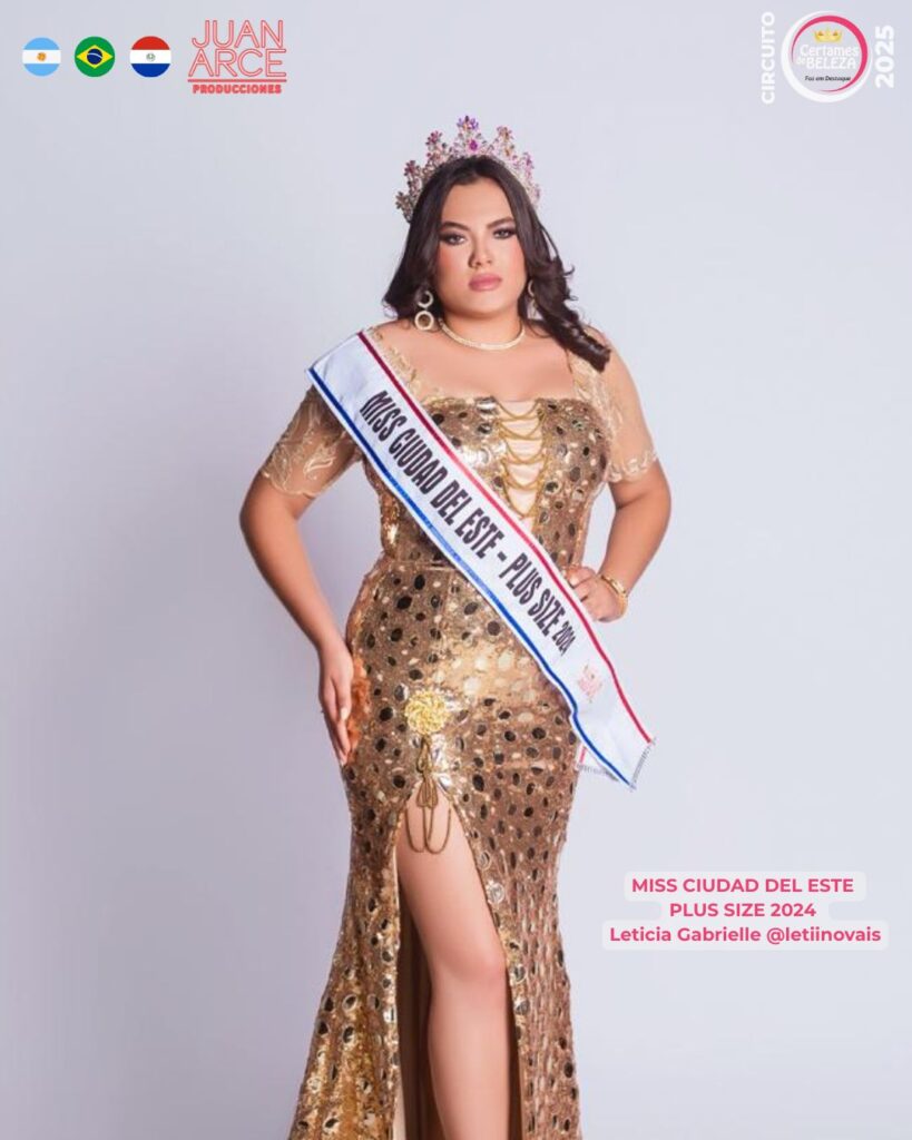 Miss Ciudad del Este Plus Size 2024:
Leticia Gabrielle
Miss Foz Rainha Turismo
Certames de Beleza
FozEmDestaque