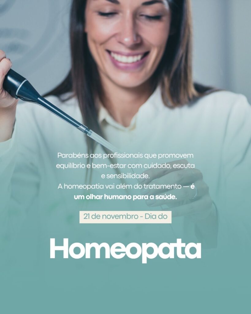 Dia Nacional da Homeopatia
Saudação Televisão Homeopatia Elegância