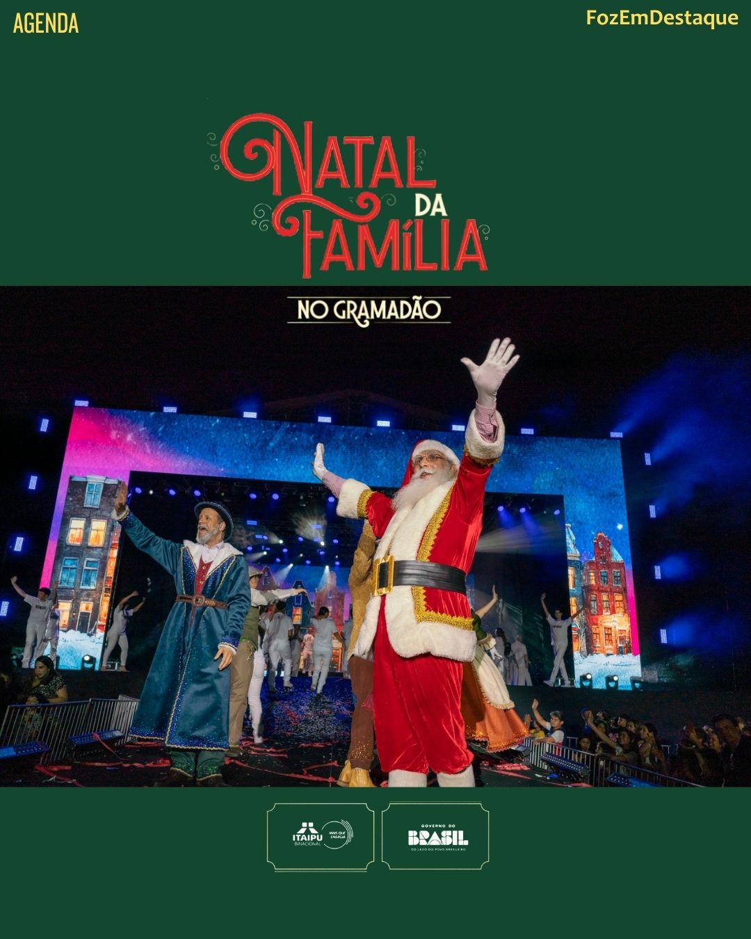 O diretor-geral de Itaipu, Enio Verri, com a esposa, Neusa Barbi Verri; e o diretor de Coordenação, Carlos Carboni, com a esposa, Lucimar Caboni. Foto: Divulgação/Itaipu Binacional
Natal da Família Itaipu