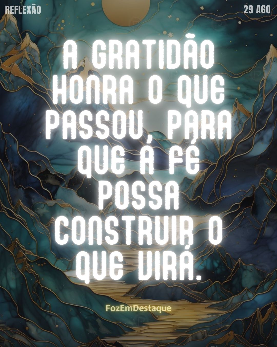 Encerrar ciclos
Reflexão Diária
FozEmDestaque #suavidamaisdivertida