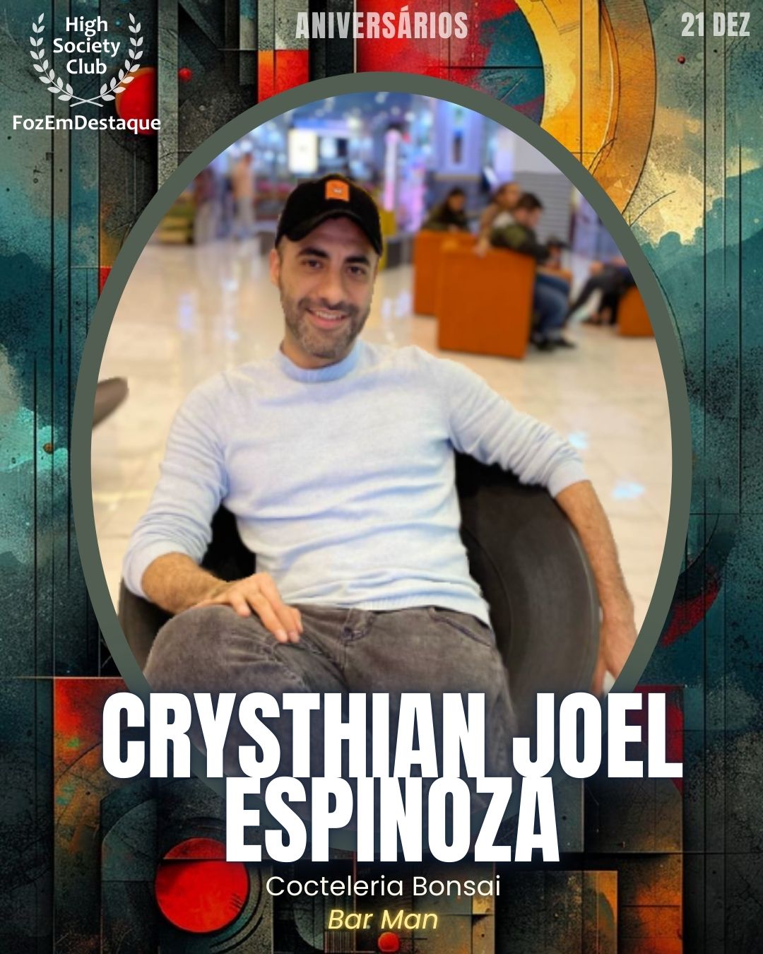 Crysthian Joel Espinoza
Cocteleria Bonsai - Bar Man