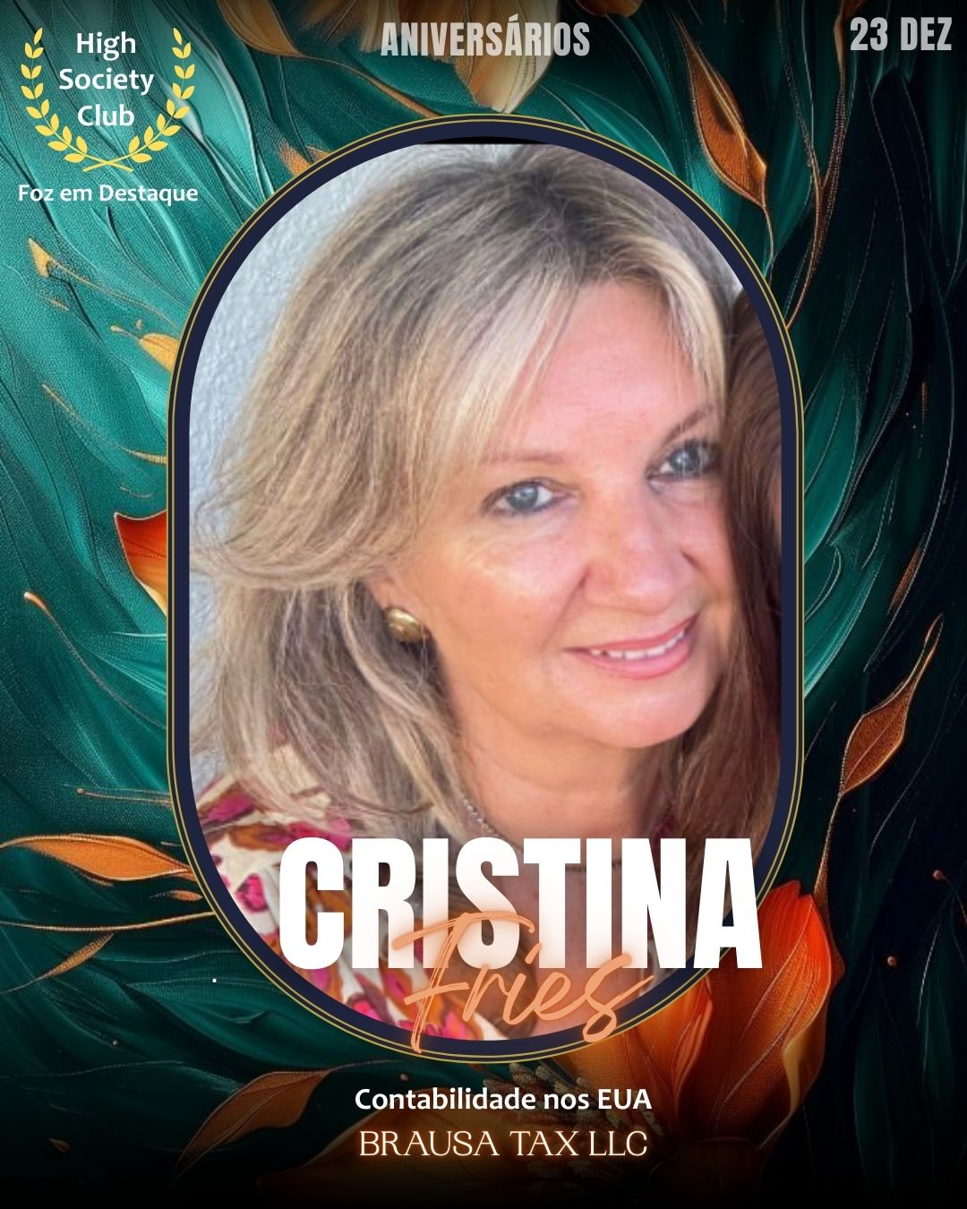 Cristina Fries
Contabilidade nos EUA
BRAUSA TAX LLC