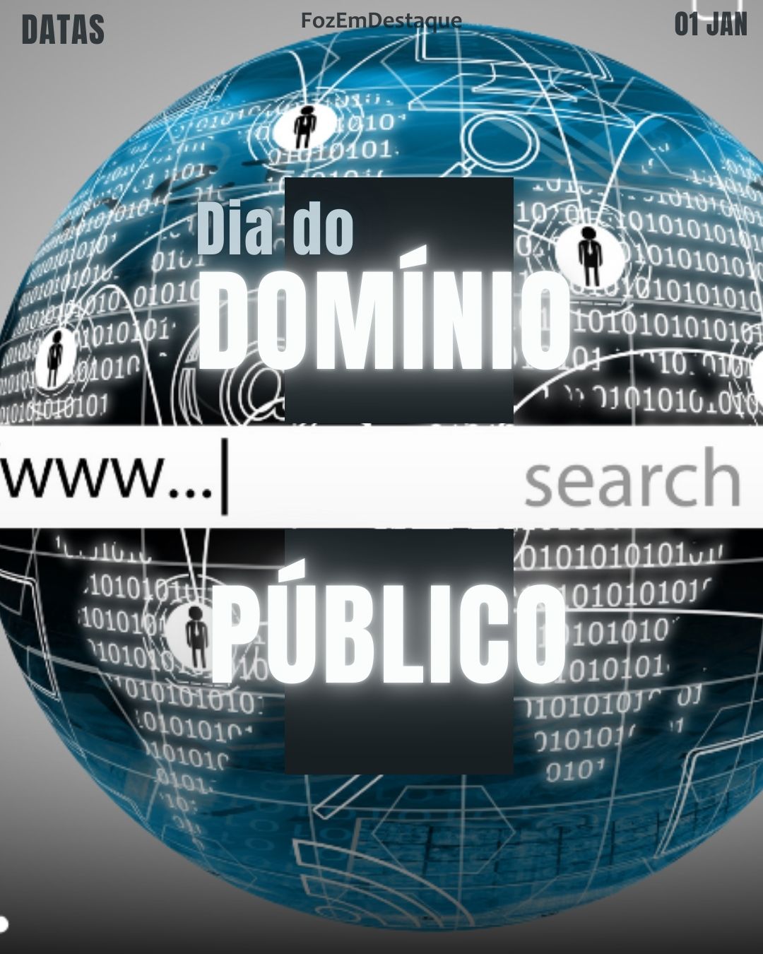 Dia do Domínio Público
Datas Comemorativas 01/01/2026