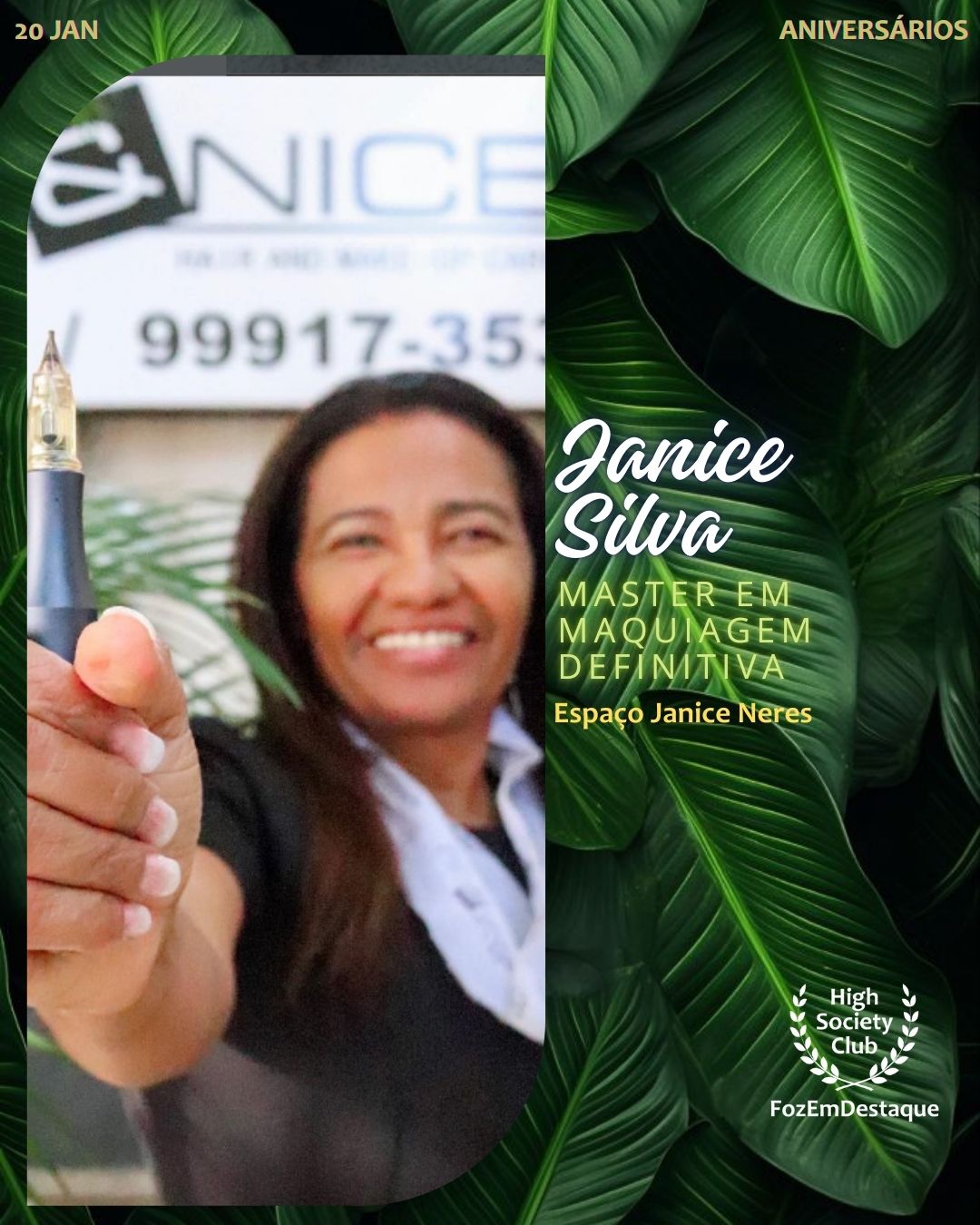 Janice Silva
Master em Maquiagem Definitiva Espaço Janice Neres