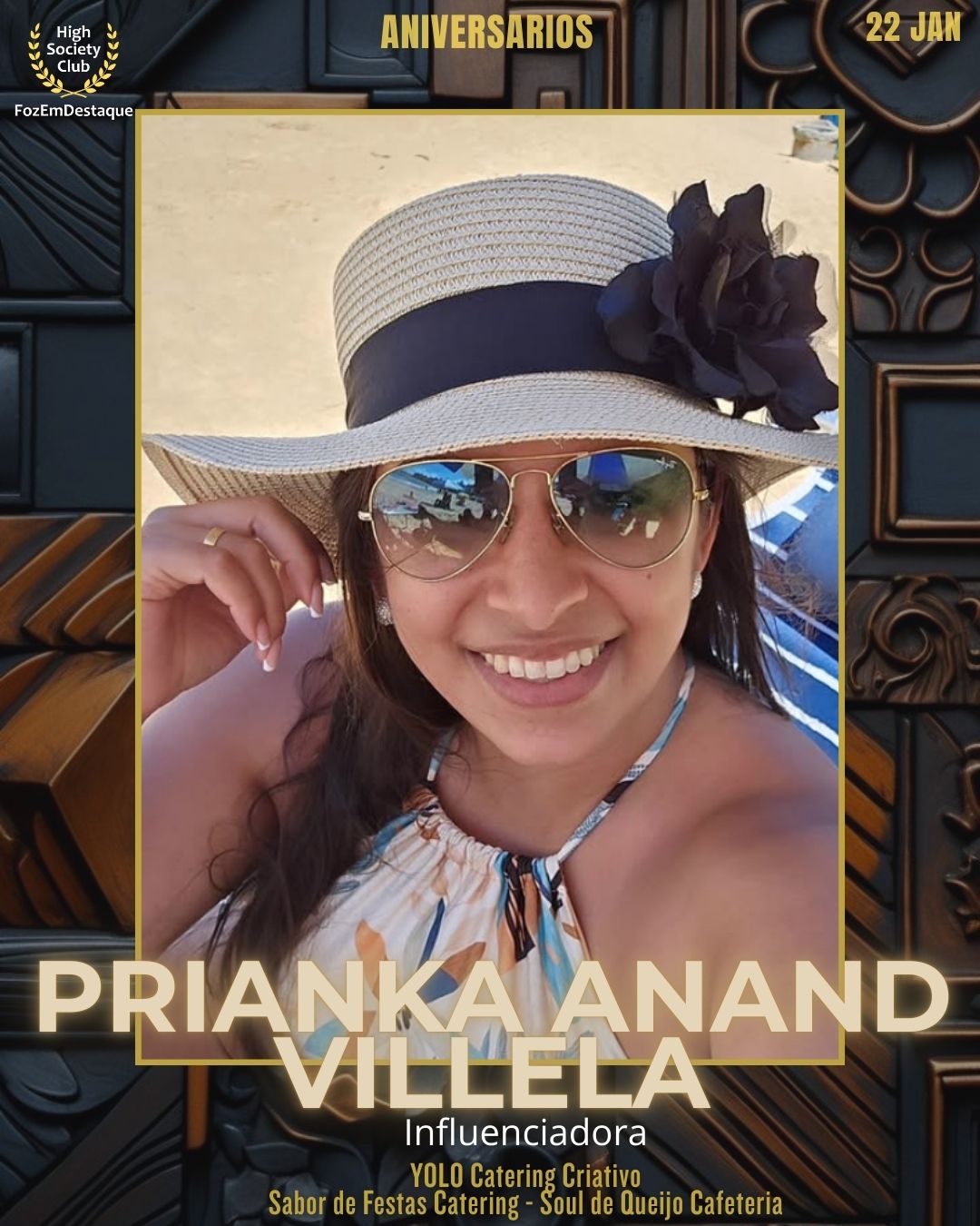 Prianka Anand Villela
Influenciadora
YOLO Catering Criativo
Sabor de Festas Catering - Soul de Queijo Cafeteria