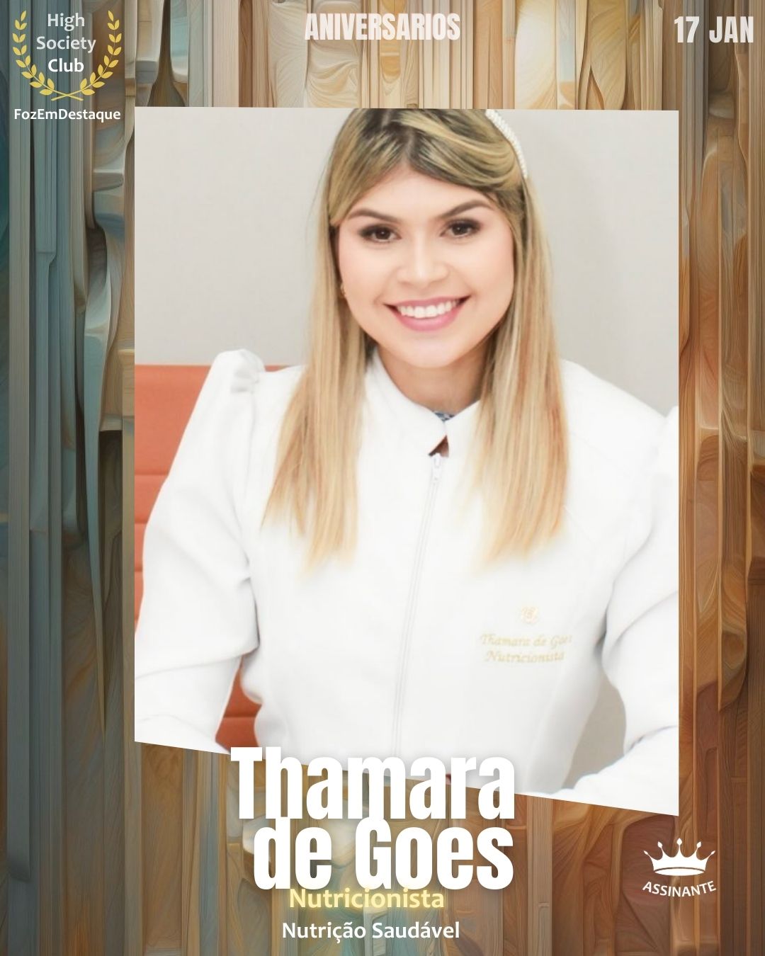 Thamara de Goes
Nutricionista
Nutrição Saudável
HIGH SOCIETY CLUB