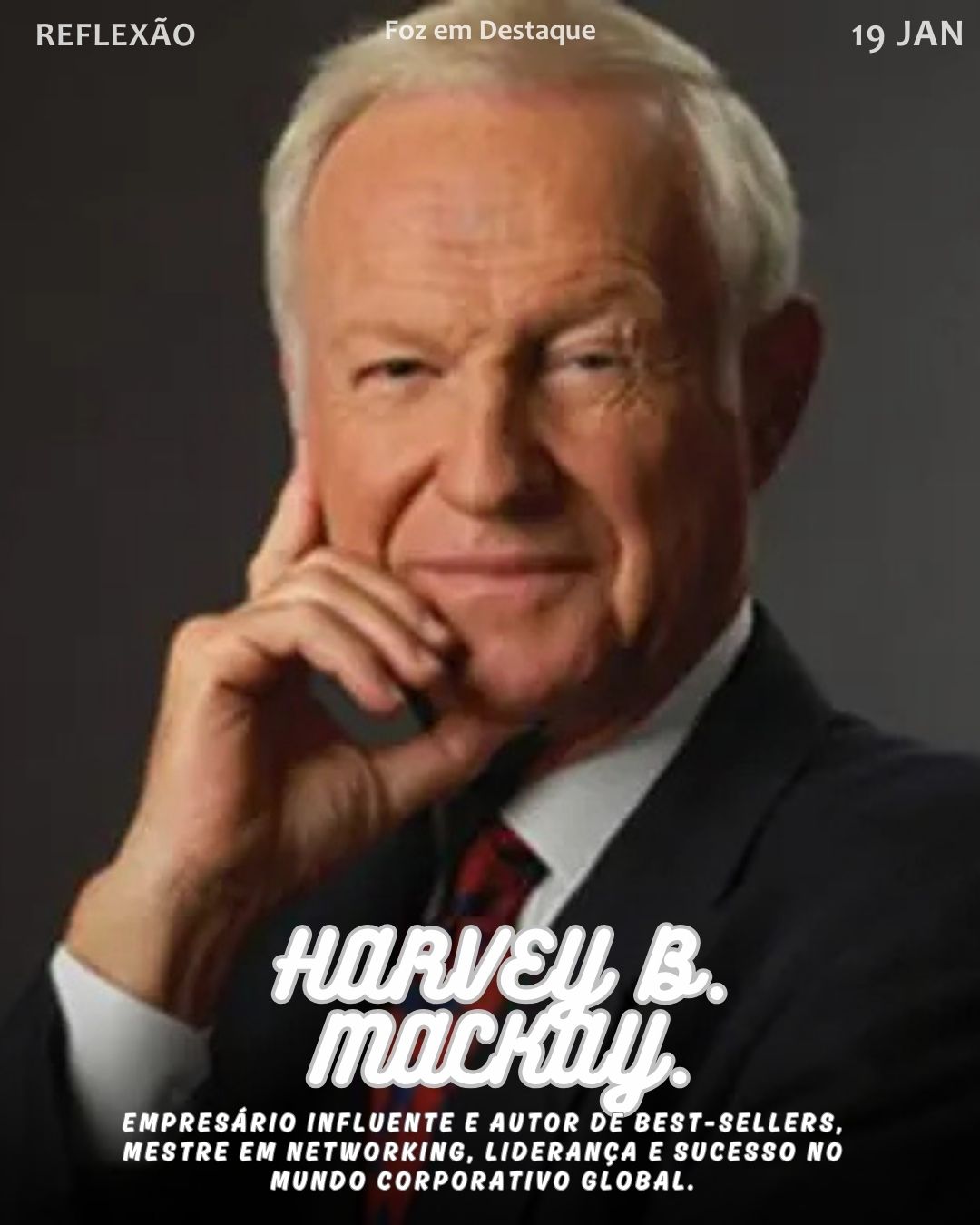 "Não espere pelo momento perfeito, pegue este momento e torne-o perfeito." — Harvey B. Mackay
Reflexão diaria FozEmDestaque