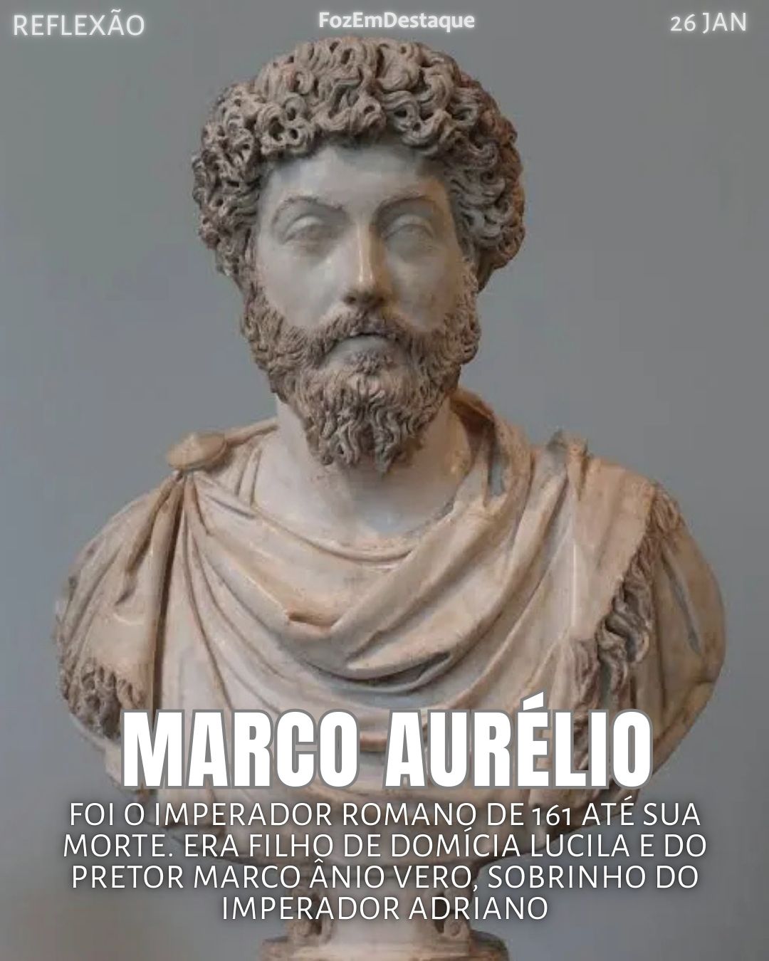 "A felicidade da sua vida depende da qualidade dos seus pensamentos."
— Marco Aurélio
Qualidade dos Pensamentos Felicidade
